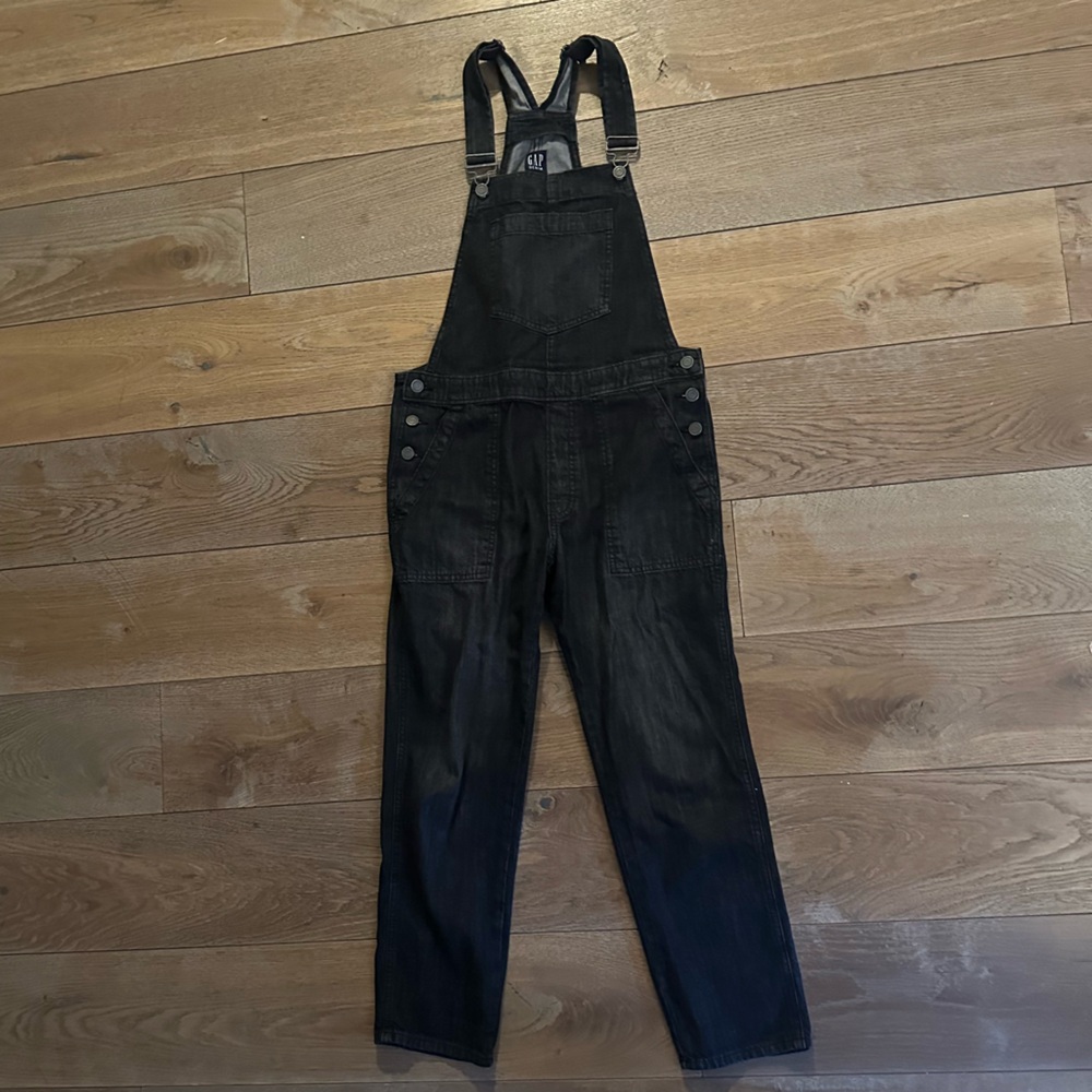 Gap Black Denim Overalls Size Small - Picture 2 of 5